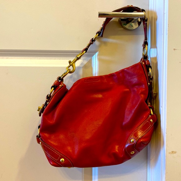 Coach shoulder bag red leather - Picture 1 of 3